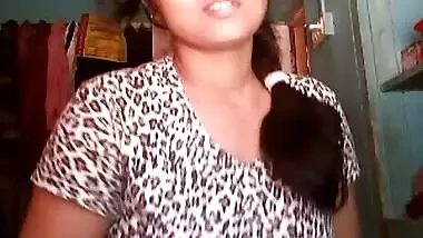 Indian GF showing her big boob to BF